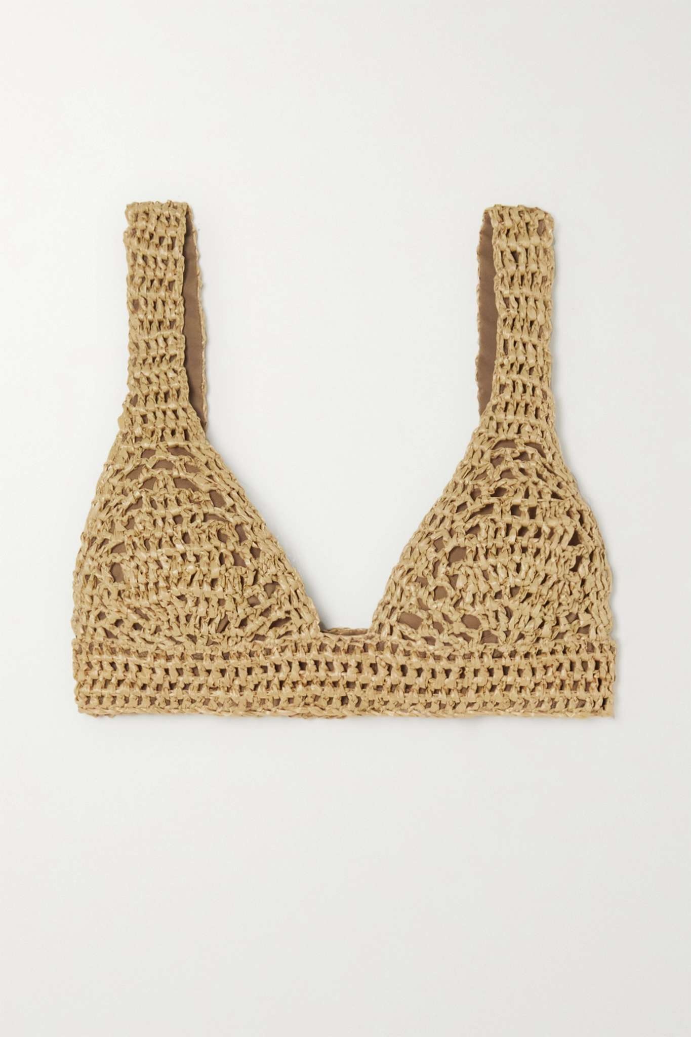 Crocheted raffia bralette - 1