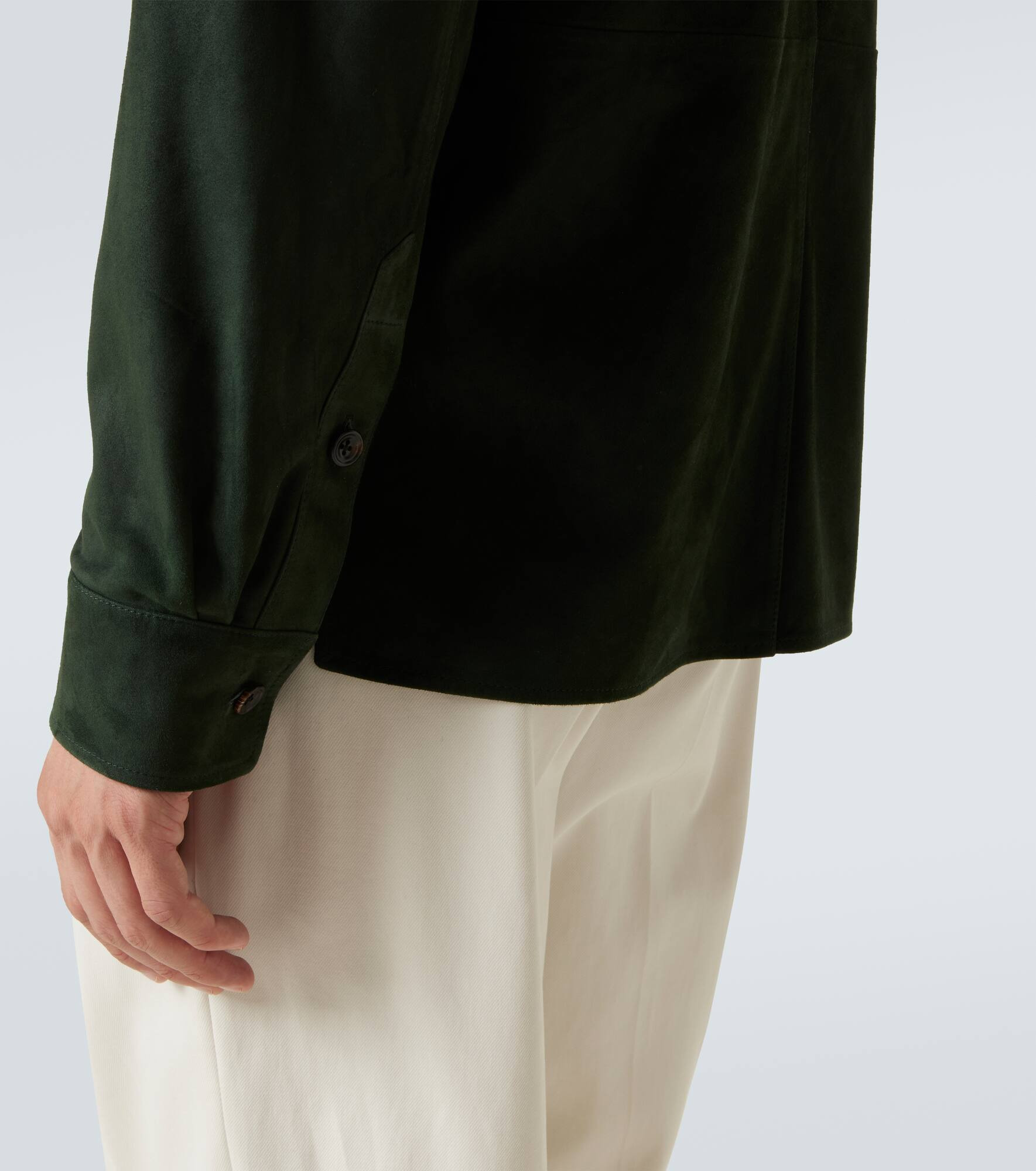 Barron suede overshirt - 6