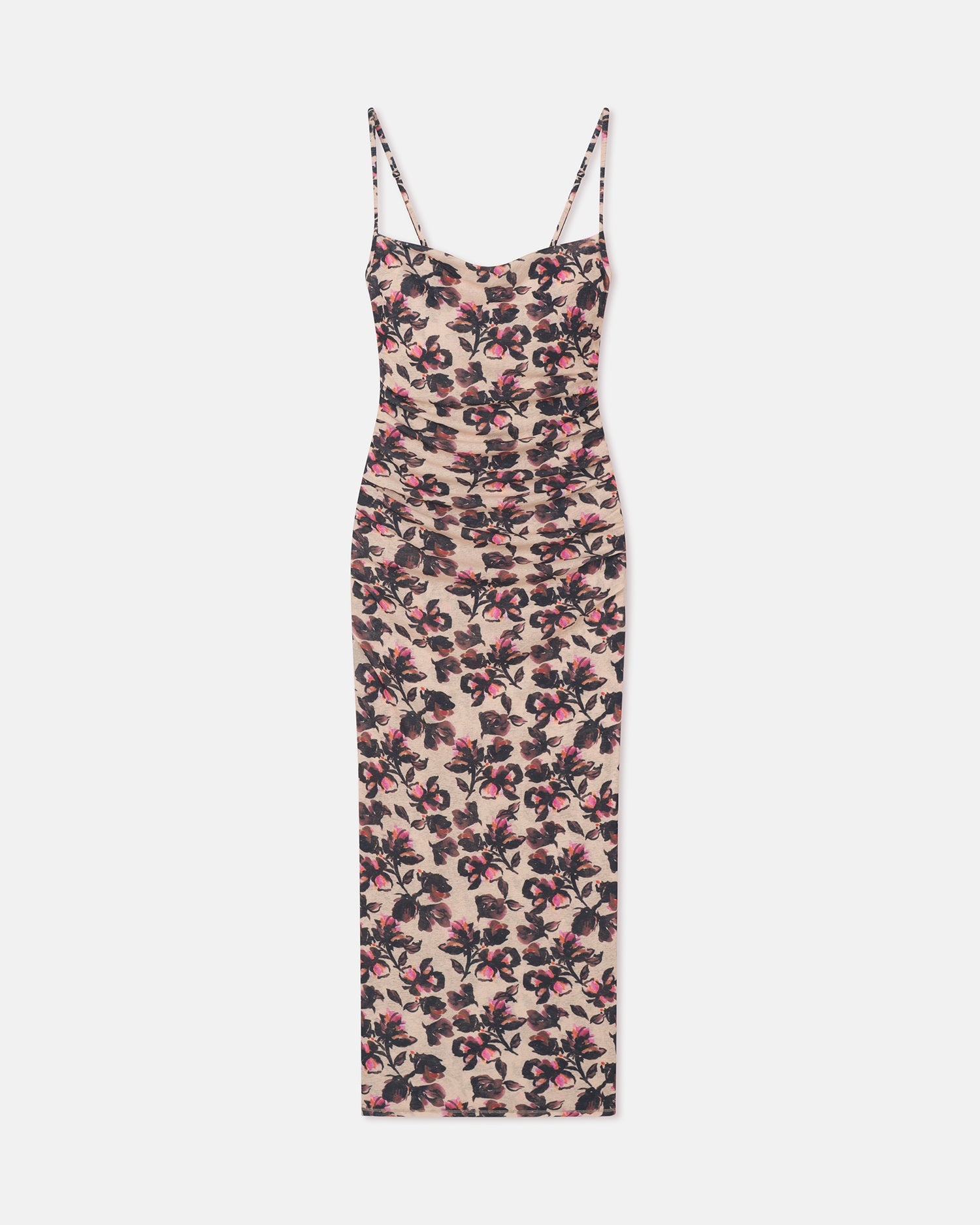 Printed Mesh Jersey Midi Dress - 1