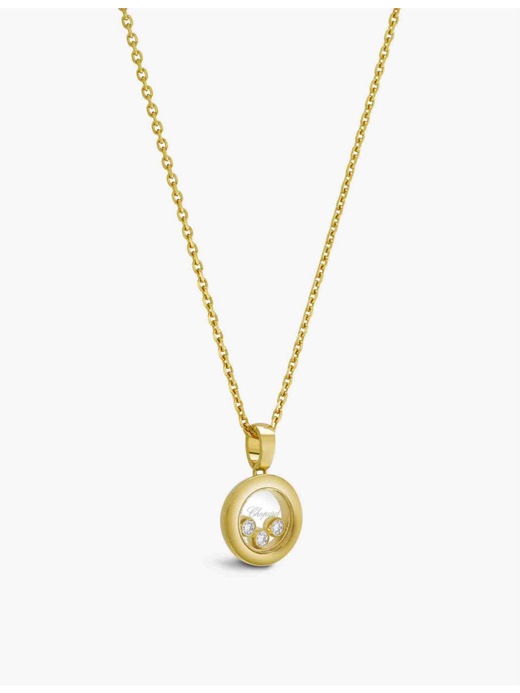 Happy Diamonds 18ct yellow-gold and 0.15ct diamond pendant necklace - 3