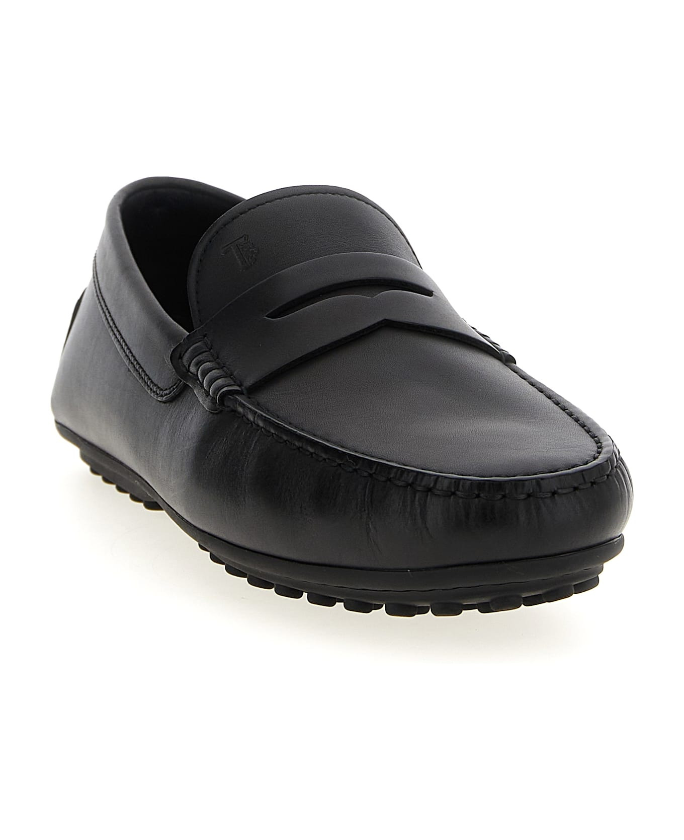 'city Gommino' Black Leather Loafers - 2