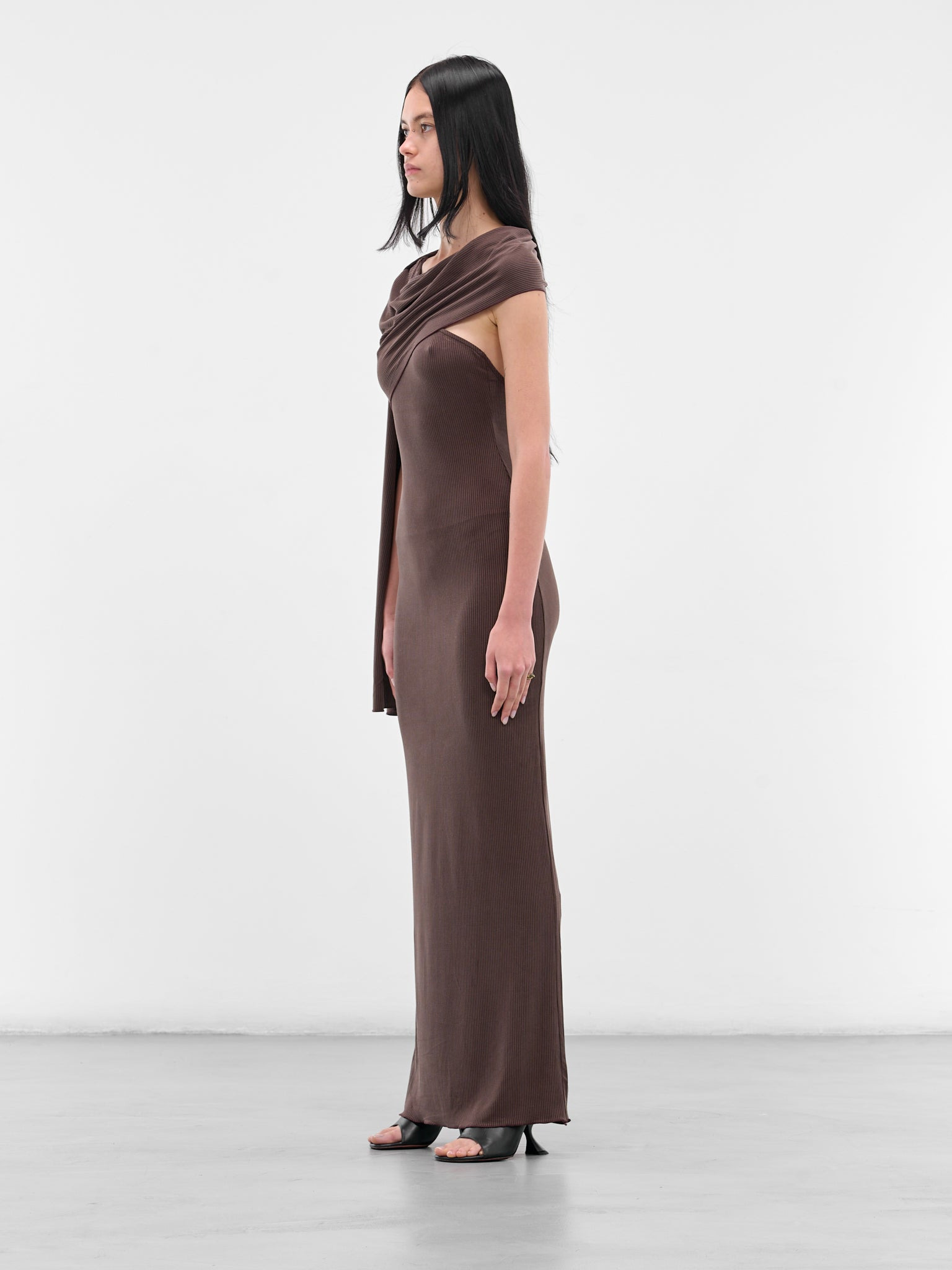 Brown Cedar Scarf Maxi Dress - 2