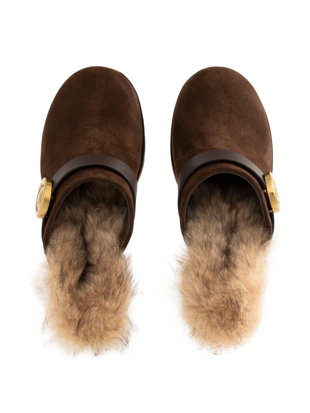 90mm Amalia faux fur-trim mules - 3