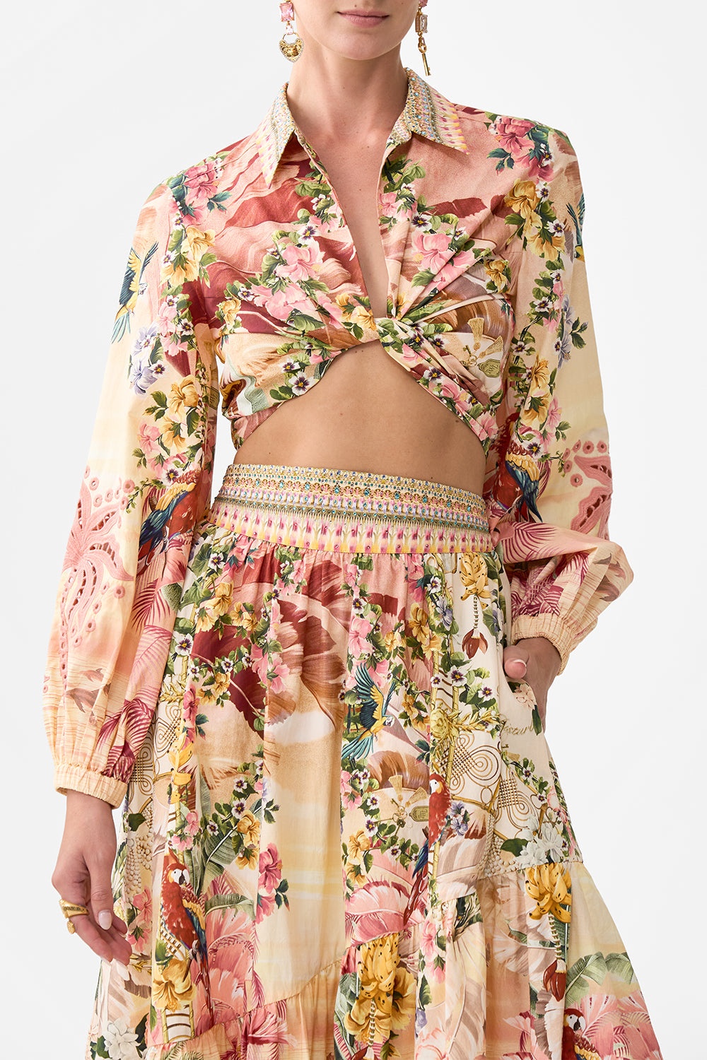 CROPPED WRAP SHIRT - 5
