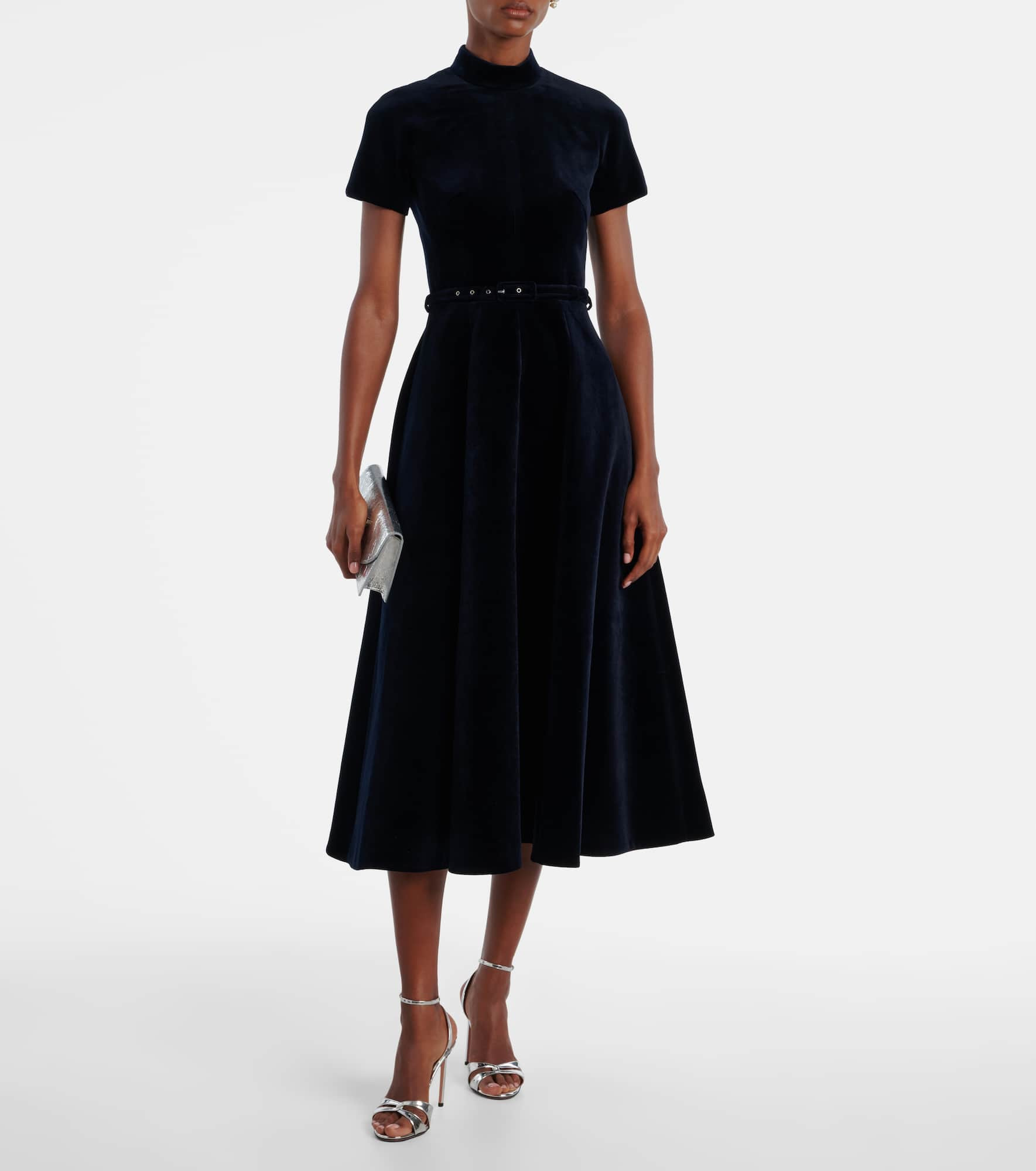 Camilla cotton velvet midi dress - 2