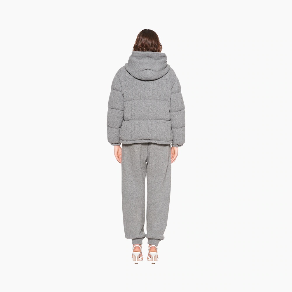 Hooded cashmere down jacket - 4