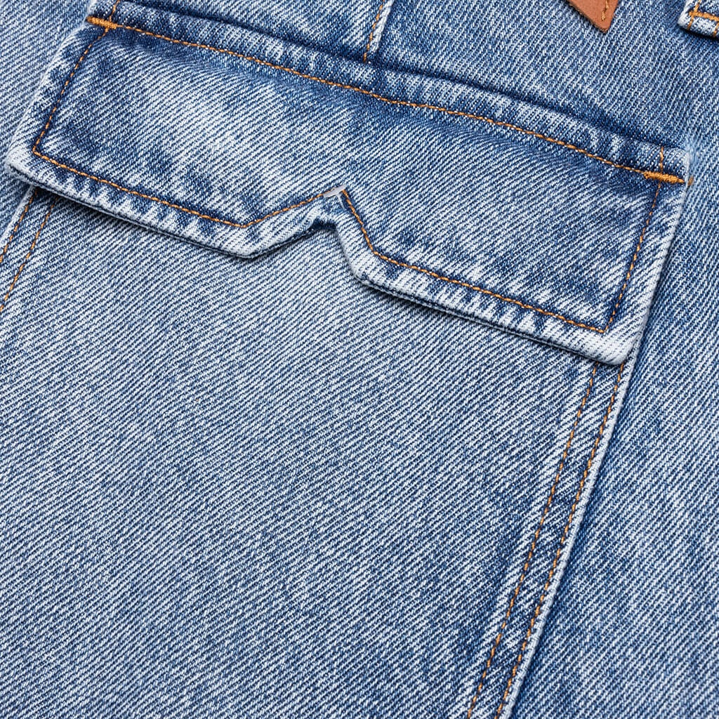 CARGO DENIM BAGGY SHORT - BAY INDIGO - 3