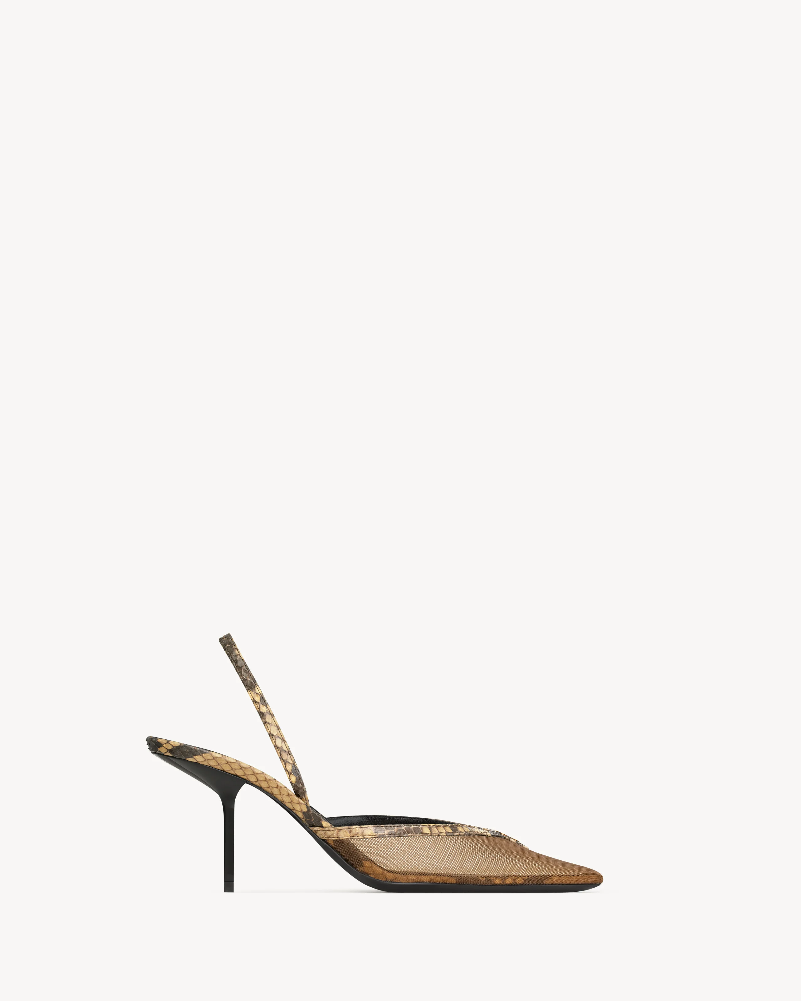 FOLIE SLINGBACK PUMPS IN MESH AND PYTHON - 1