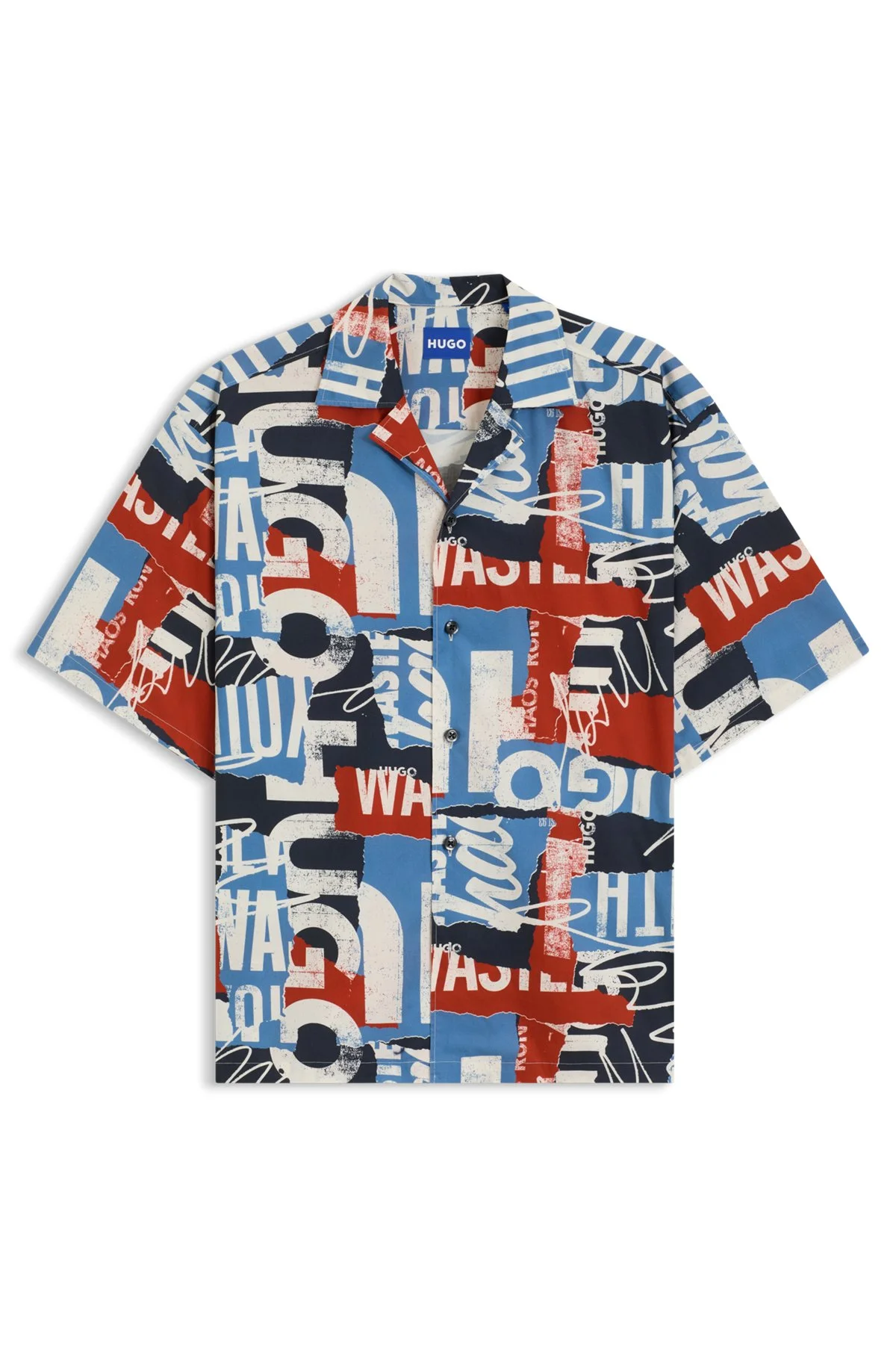 RELAXED-FIT SHORTS IN PRINTED COTTON POPLIN - 1