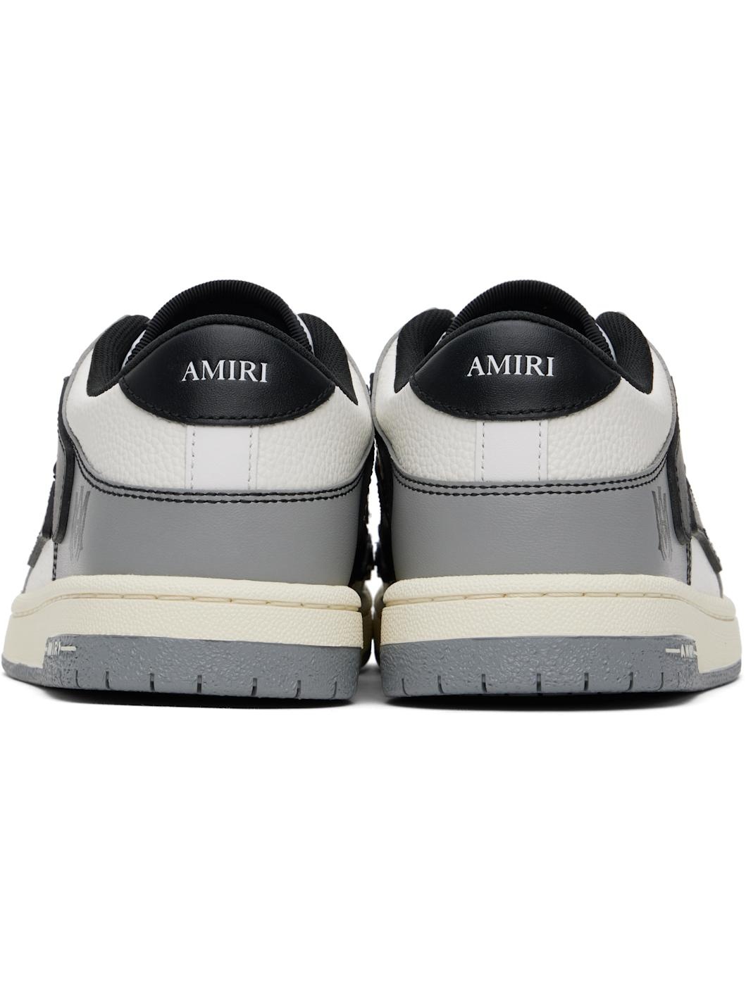 Black & White Varsity Skel Top Low Sneakers - 2