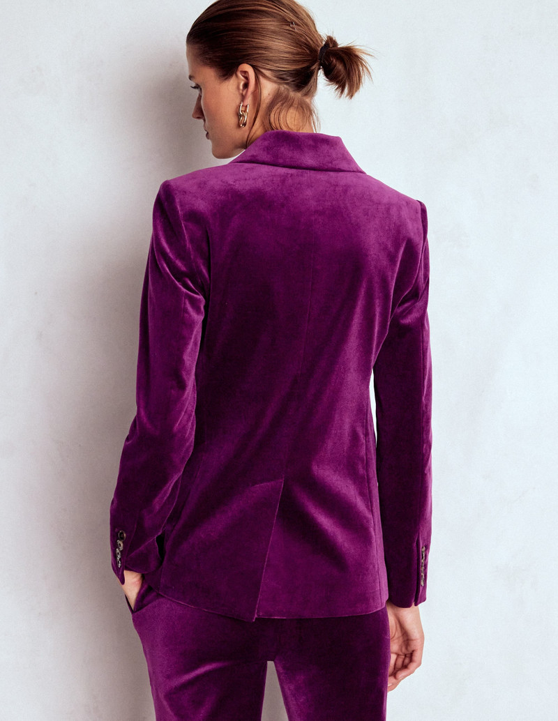 Stamford Velvet Blazer-Plum Jam 4