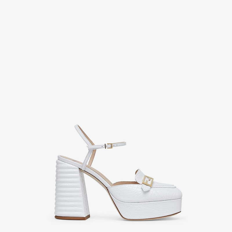 White leather Promenade loafers 1