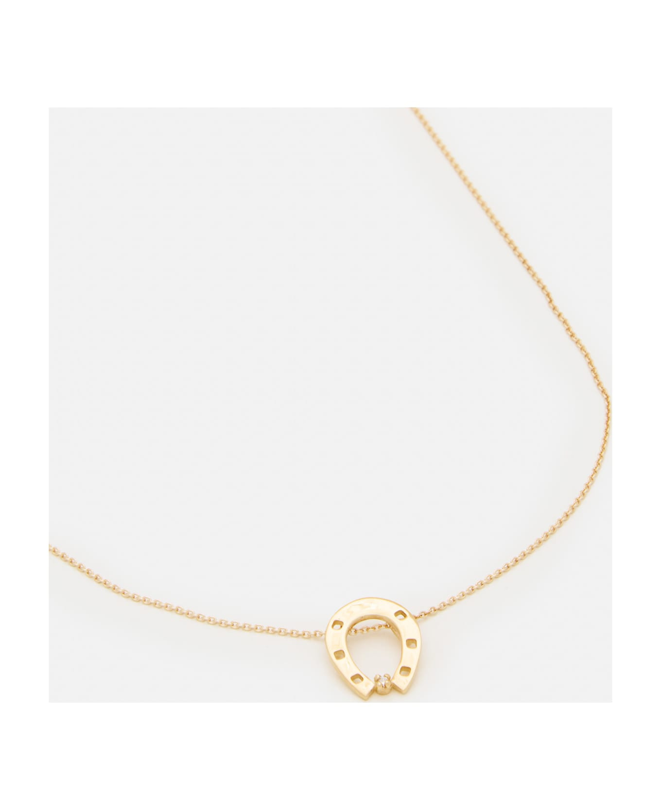 9k Gold Horseshoe Brillante Necklace - 2