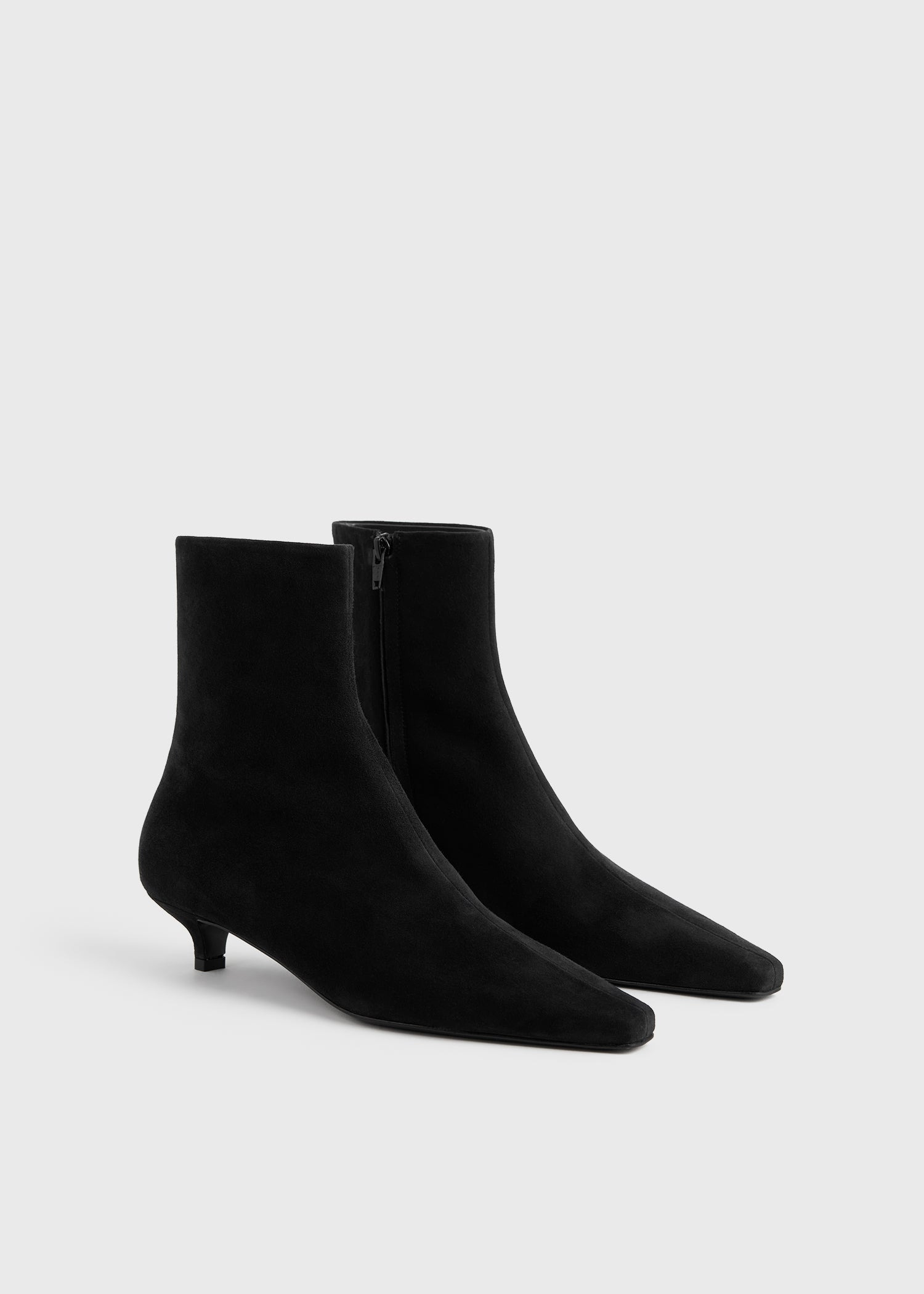 Slim suede ankle boots black - 7