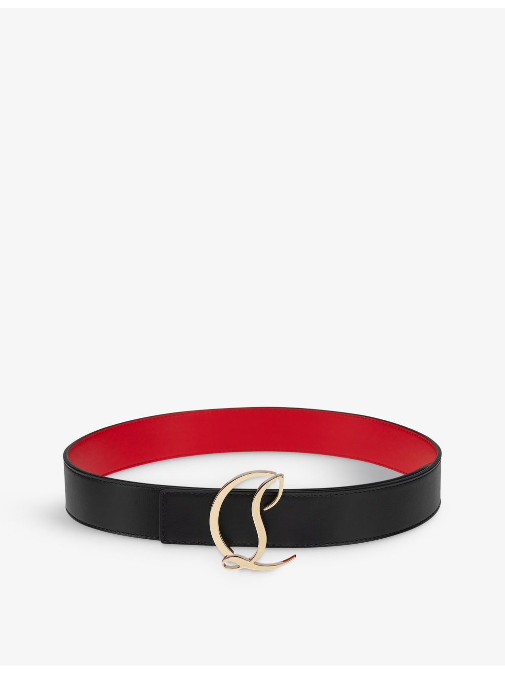 CL logo-buckle leather belt - 4