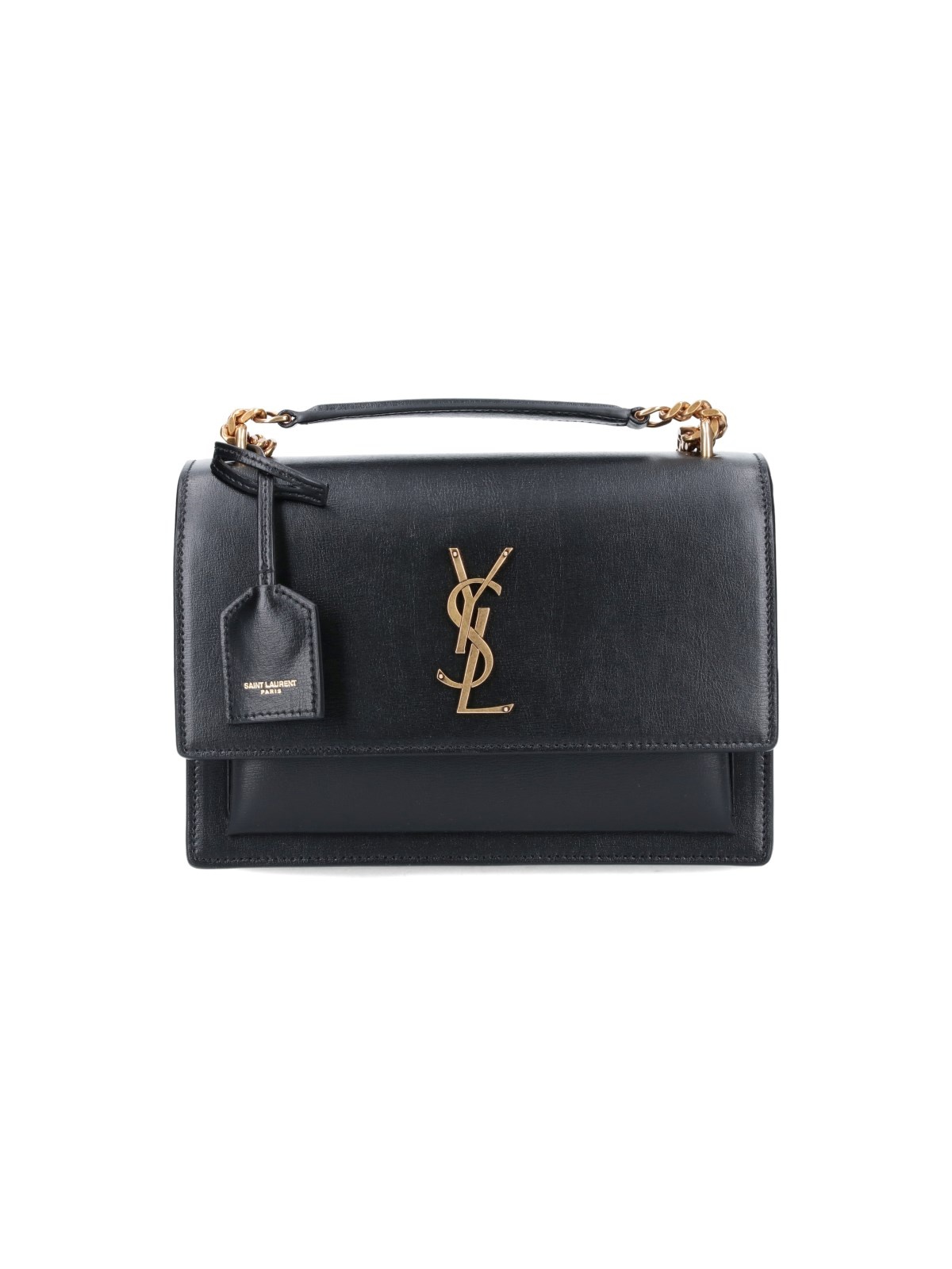 Saint Laurent - Sunset Medium Leather Shoulder Bag - Womens - Black