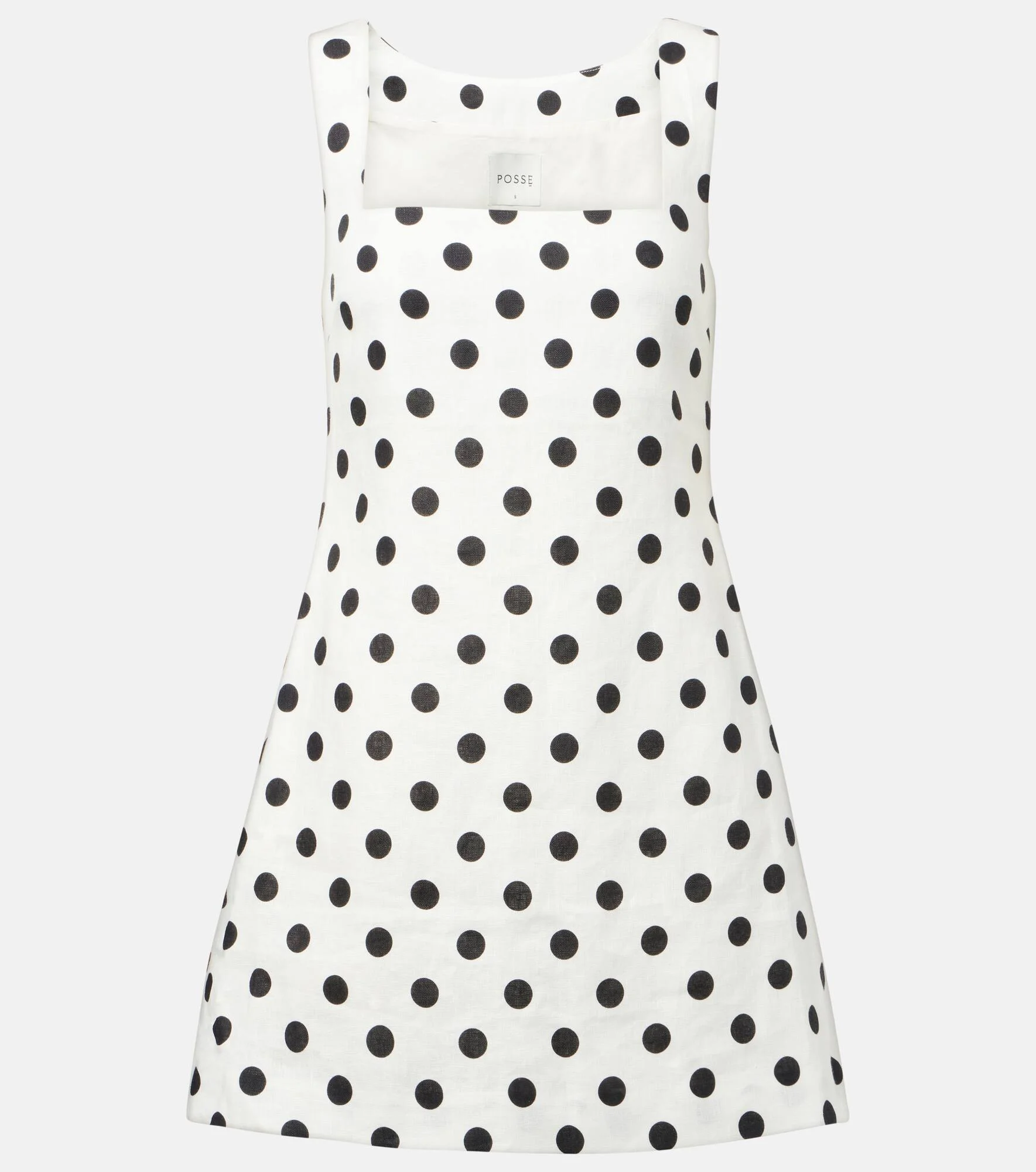 Alice polka-dot linen minidress - 1