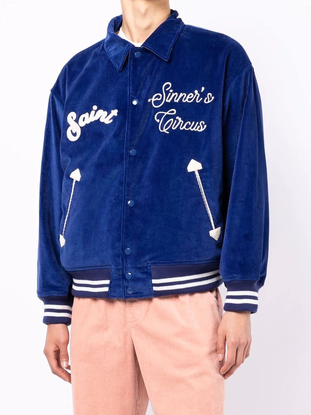 logo embroidered bomber jacket - 4