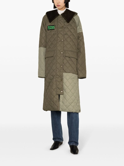 Barbour x GANNI Burghley quilted coat outlook