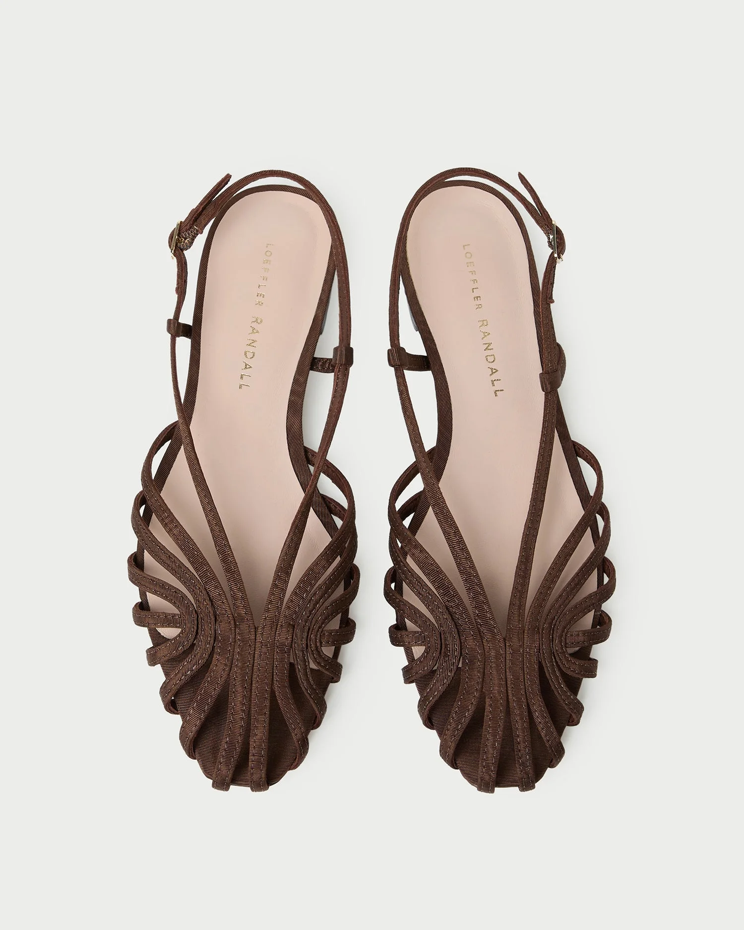 Devon Chocolate Moiré Slingback Sandal - 1