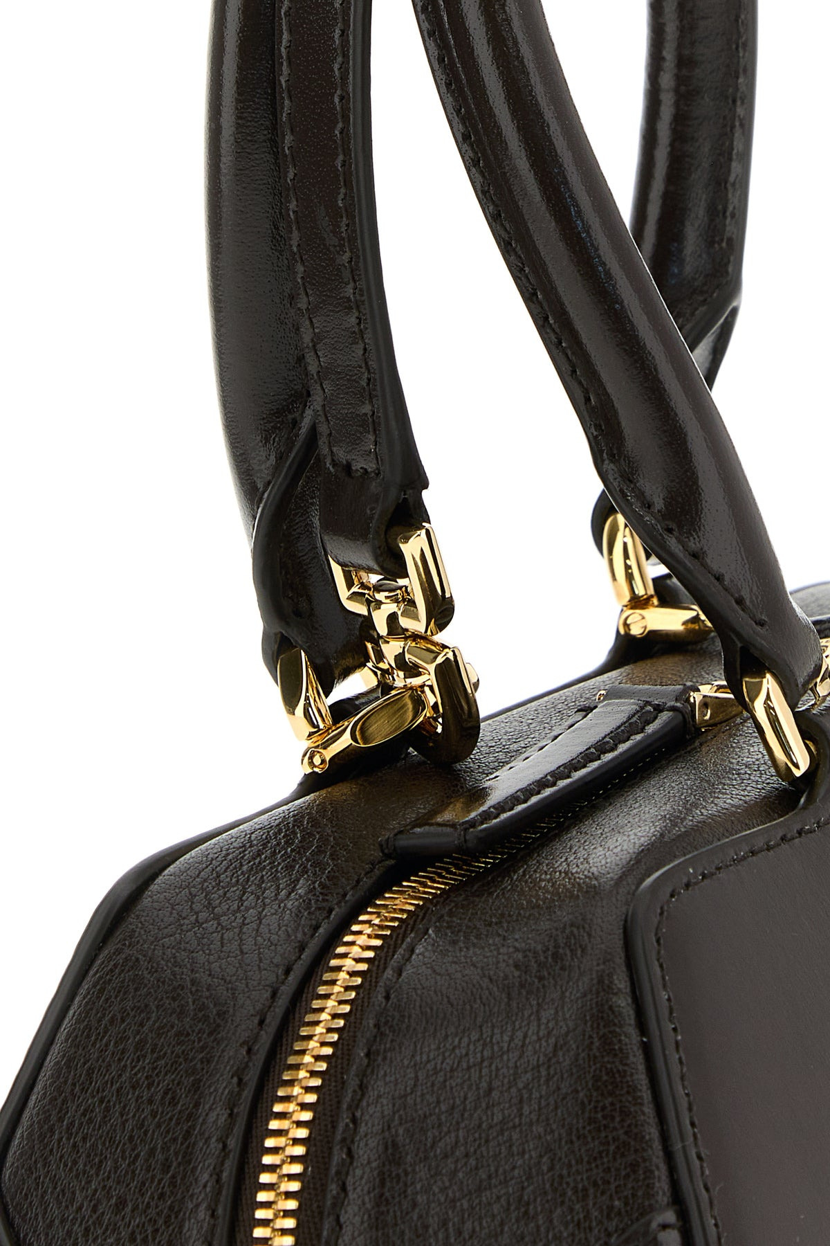 Chocolate leather mini Antigona handbag - 4