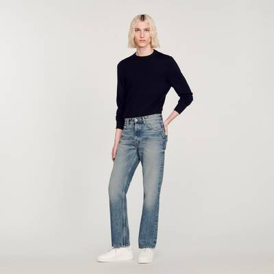 Sandro Faded straight-leg organic cotton jeans outlook