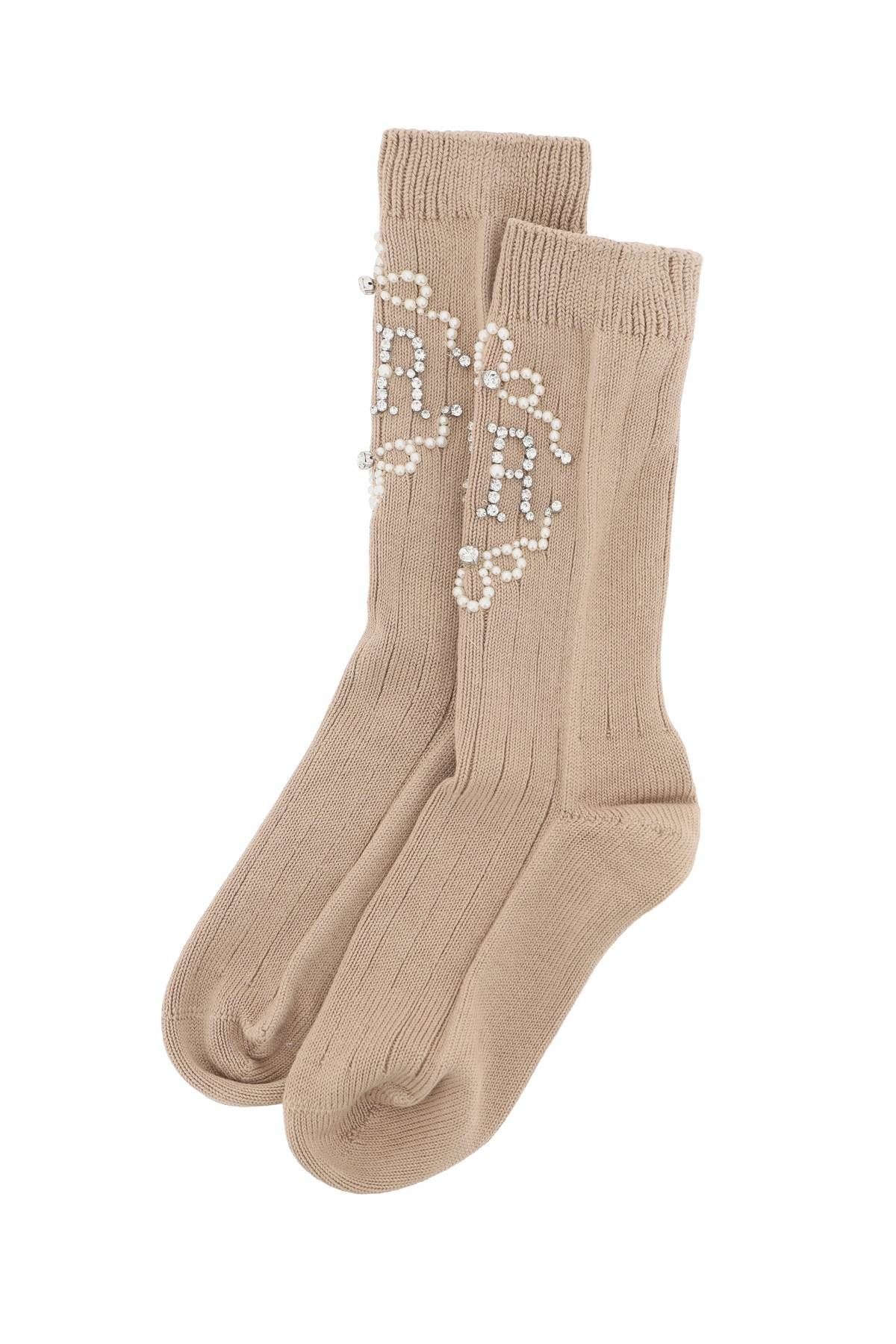 SR SOCKS WITH PEARLS AND CRYSTALS - 2