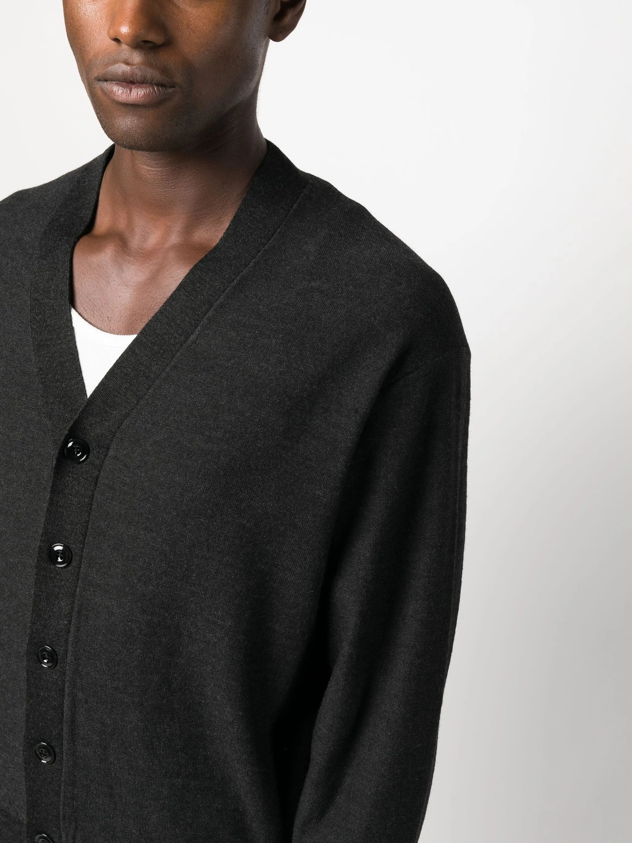 Lemaire Mélange-effect Wool Blend Cardigan - 5