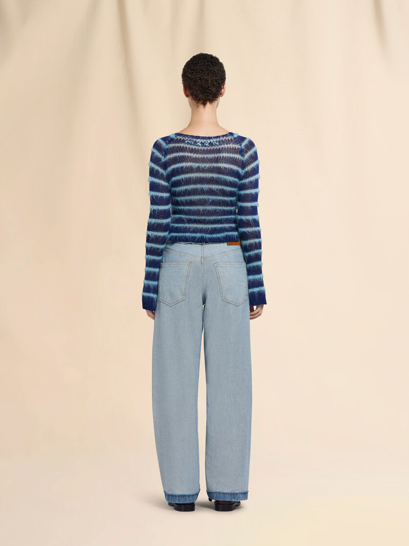 BLUE INSIDE-OUT DENIM CARROT-FIT JEANS - 3