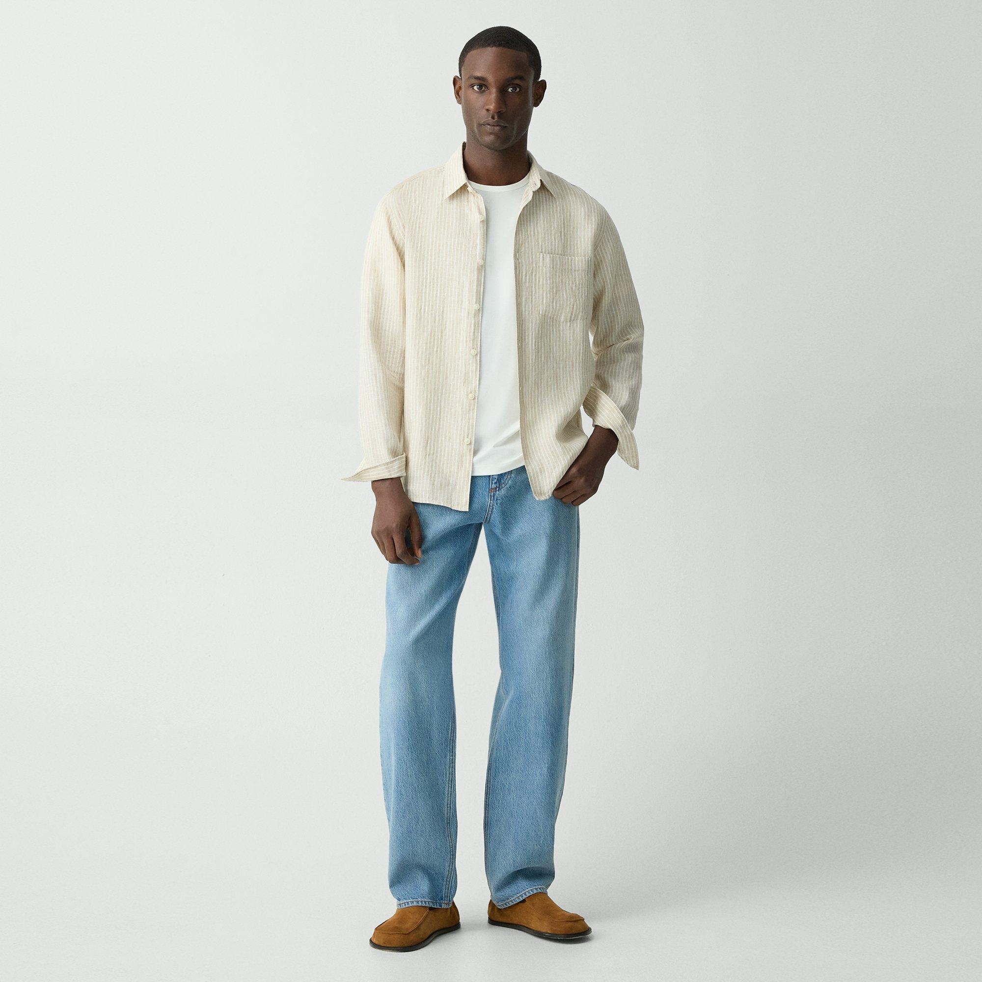 Irving Shirt in Striped Linen - 6