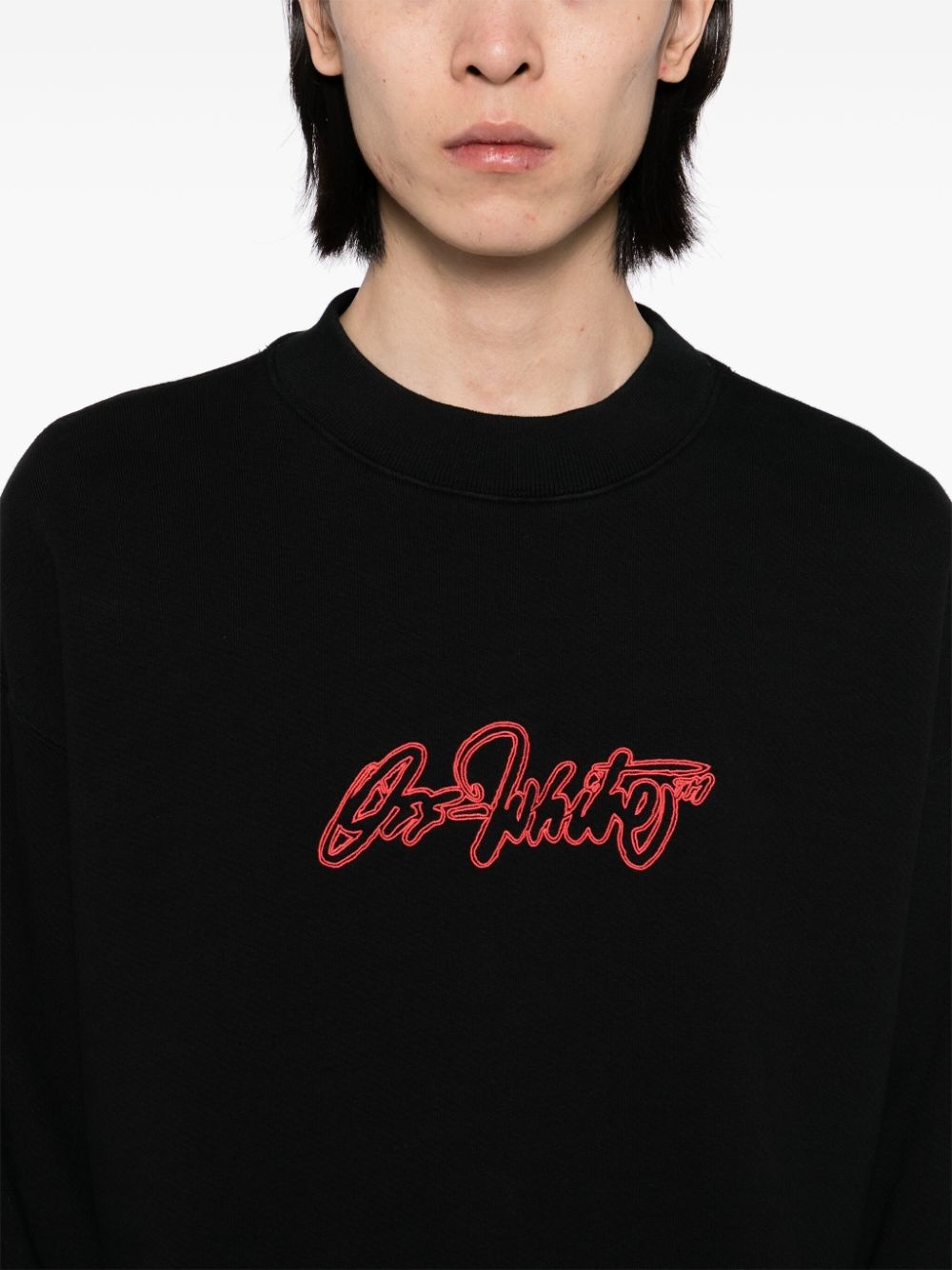 logo-embroidered sweatshirt - 5