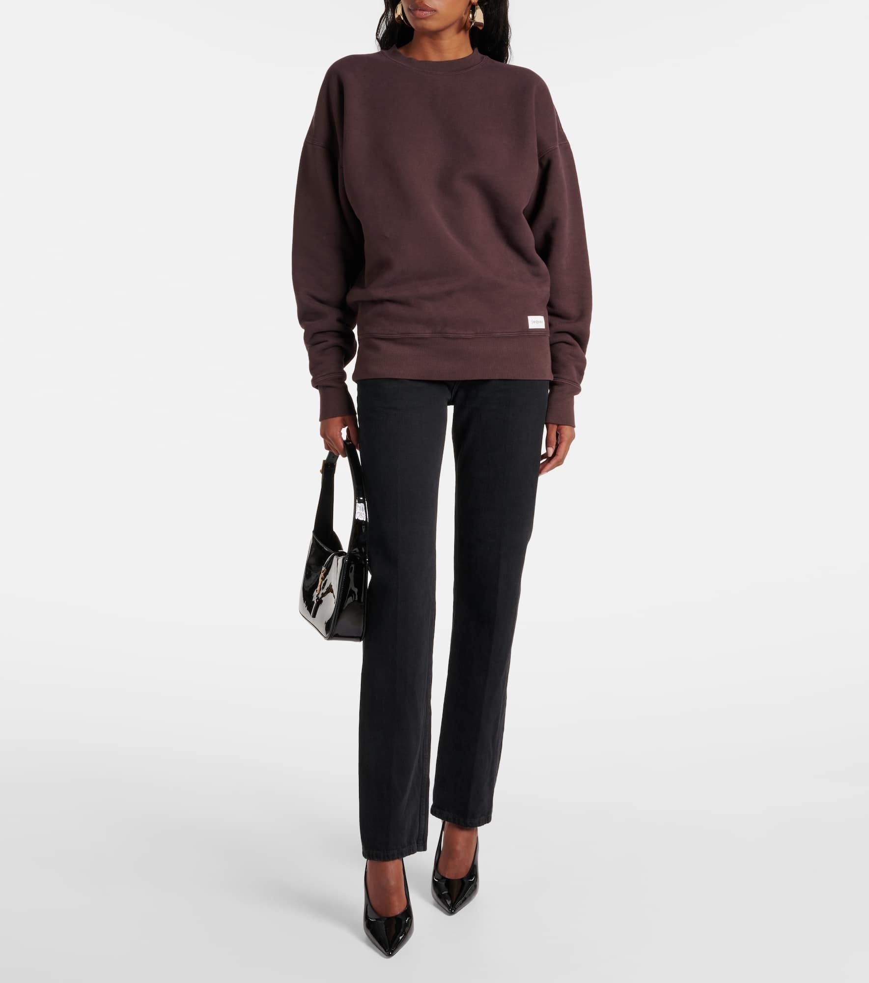 Logo embroidered cotton sweatshirt - 2