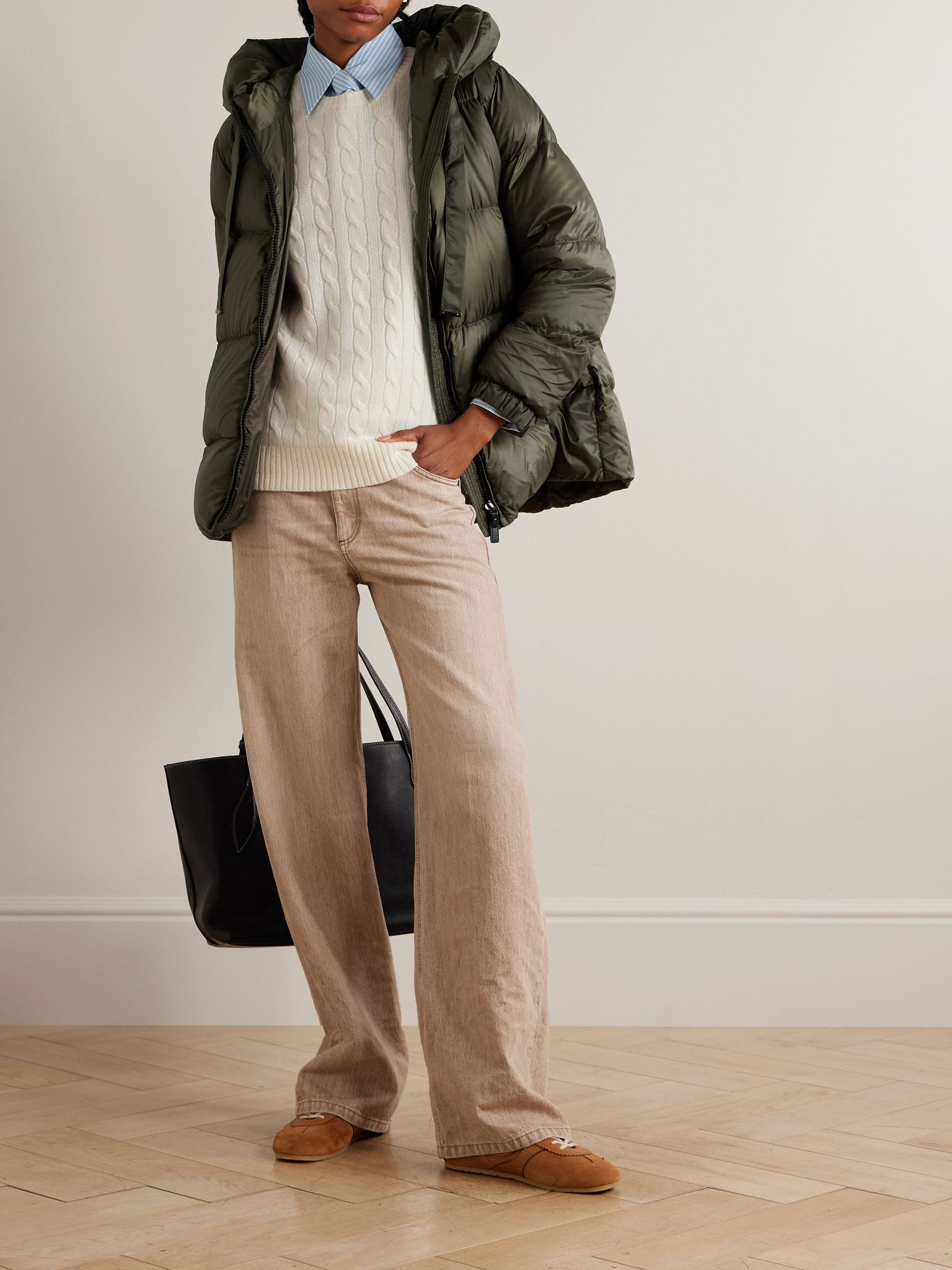 The Cube Seia hooded padded shell down coat Green - 2