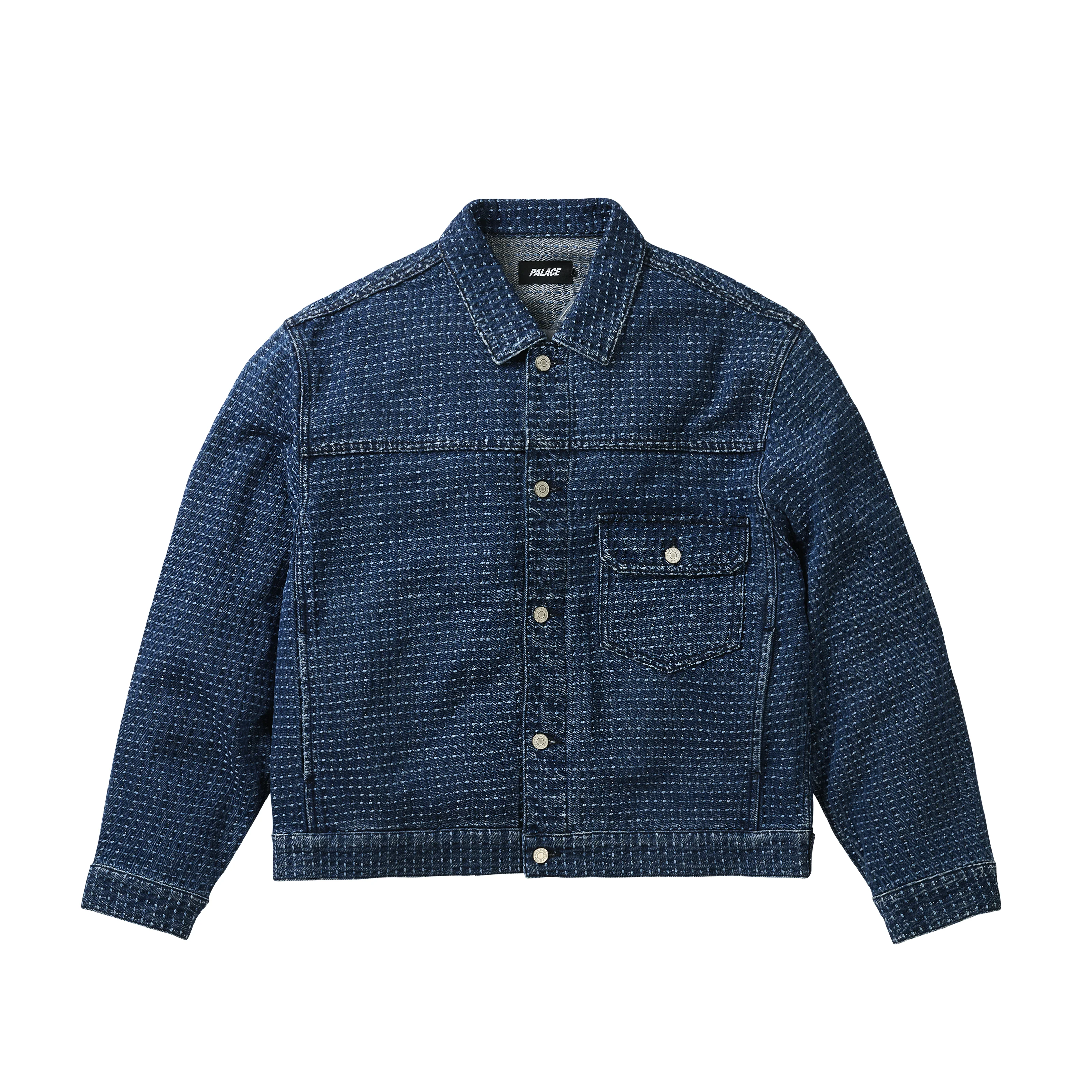 STITCH DENIM JACKET MID INDIGO - 1