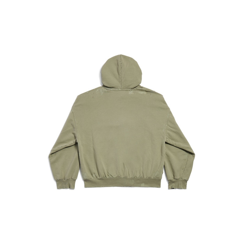 BALENCIAGA Women's New Year Series 25 - Zip-up Hoodie Regular Fit in Army Green outlook