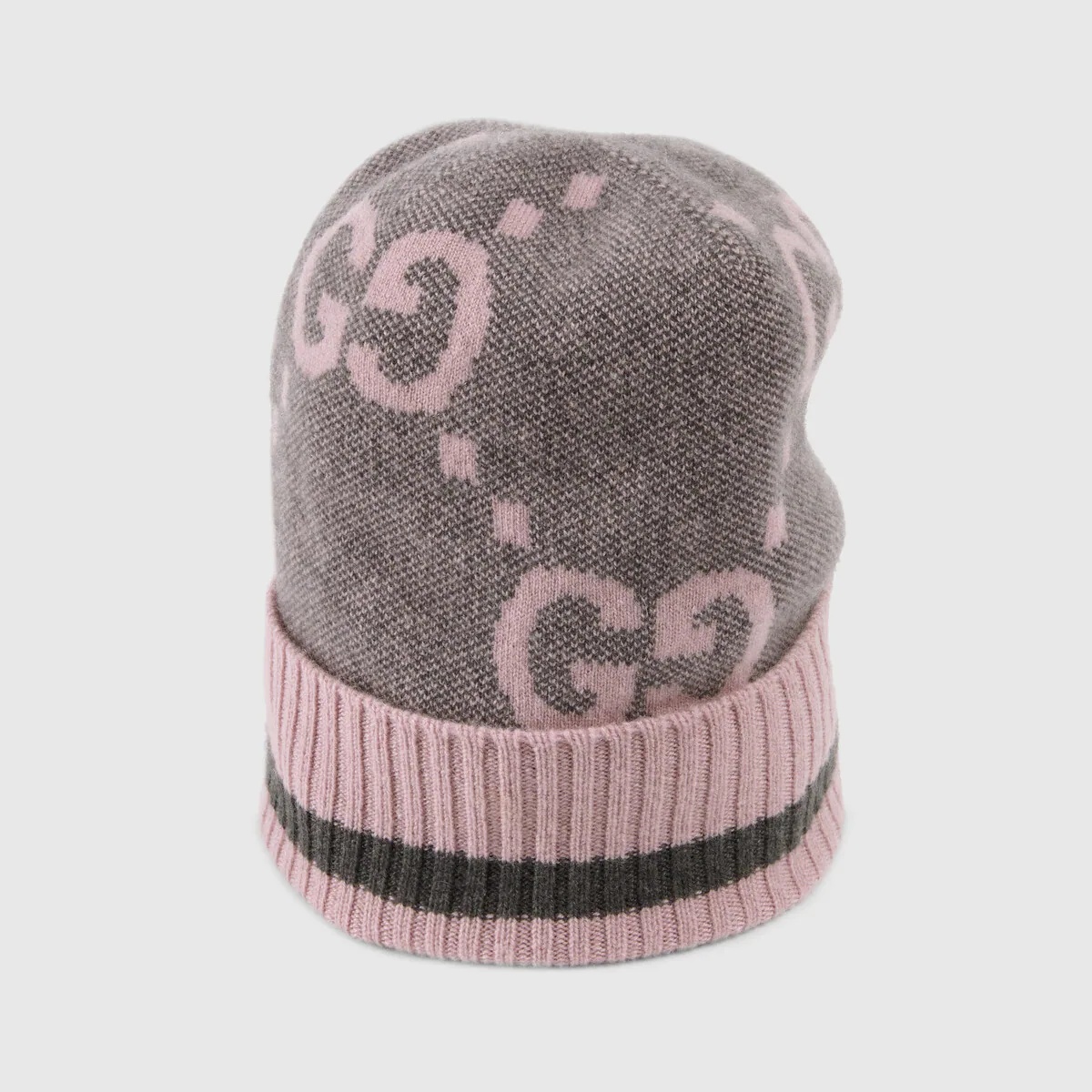 GG knit cashmere hat - 1