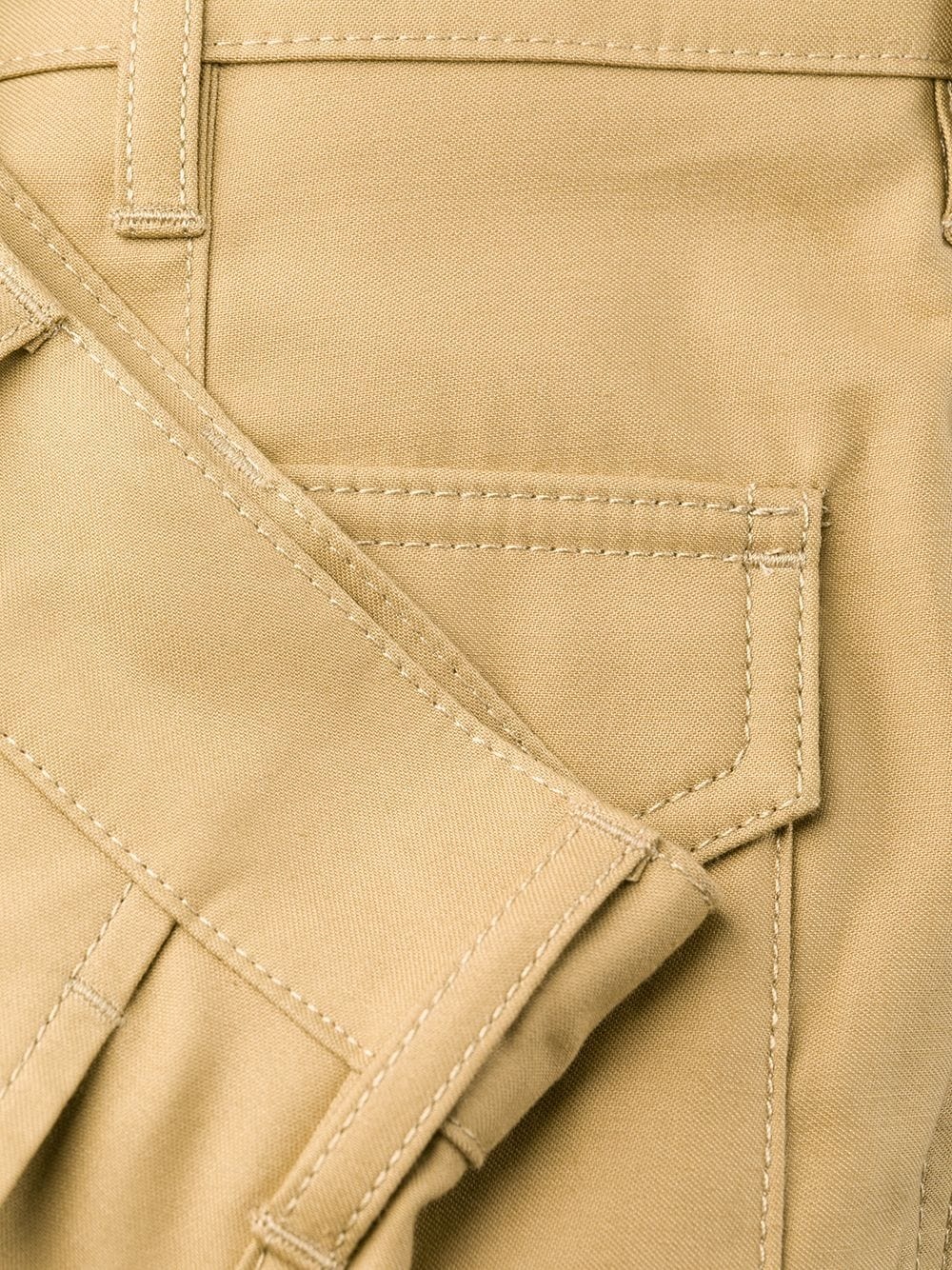 high-waisted cargo trousers - 6