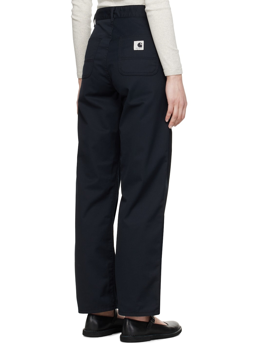 Black Simple Trousers - 3