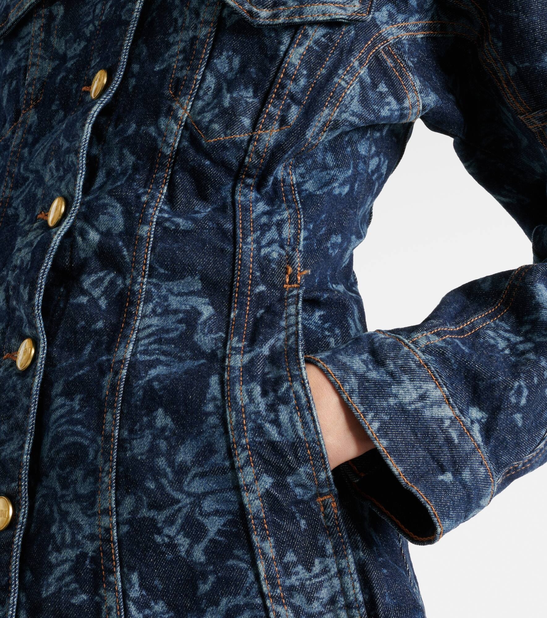 Printed denim jacket - 5