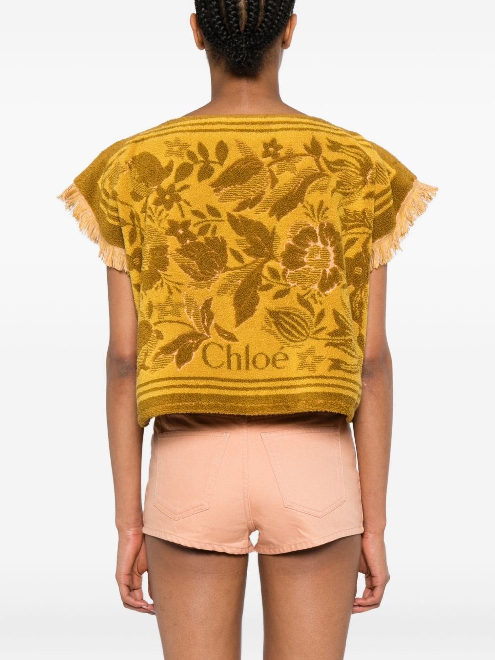 boat-neck jacquard top - 4