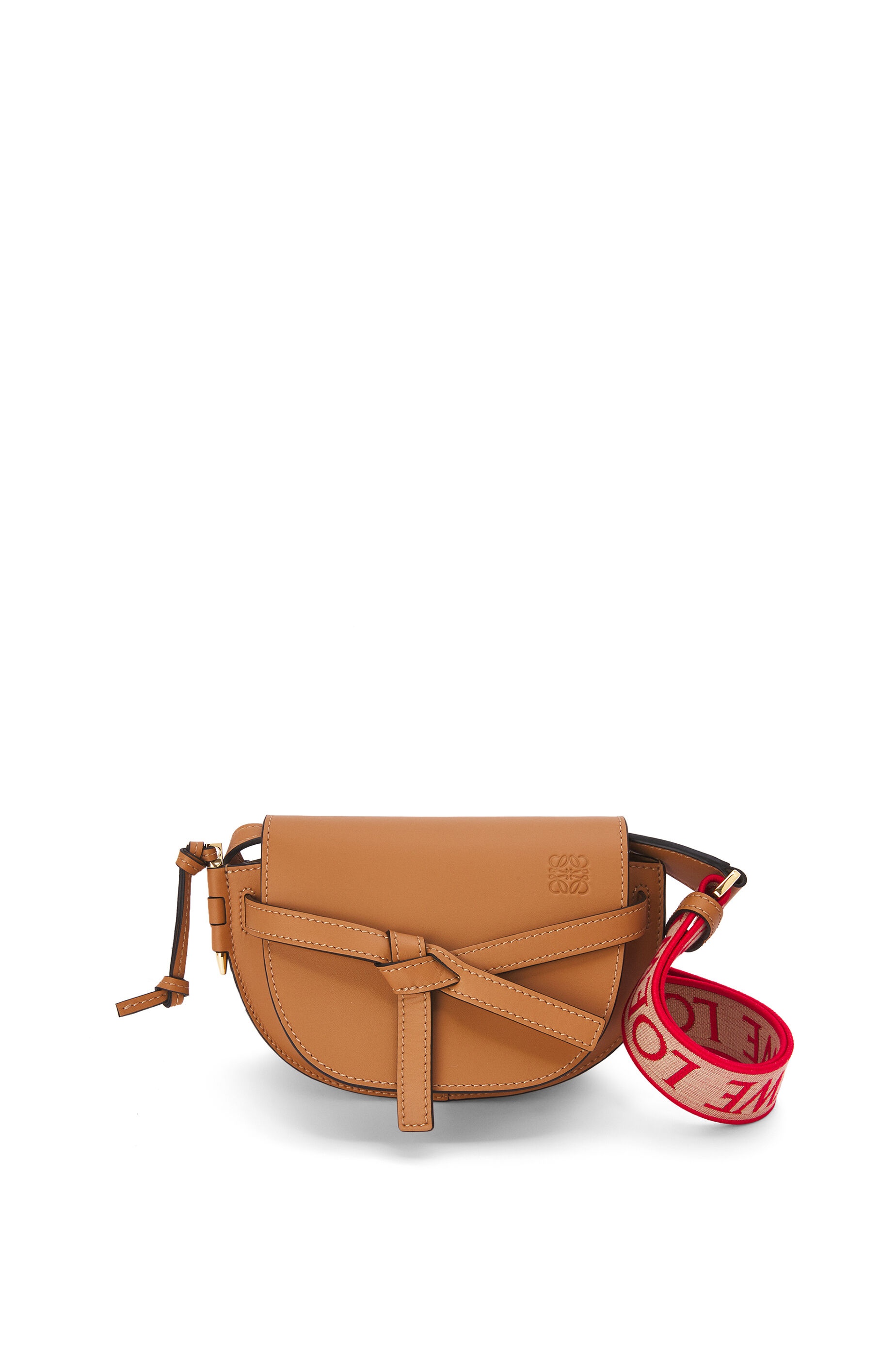 Mini Gate Dual bag in soft calfskin and jacquard - 1
