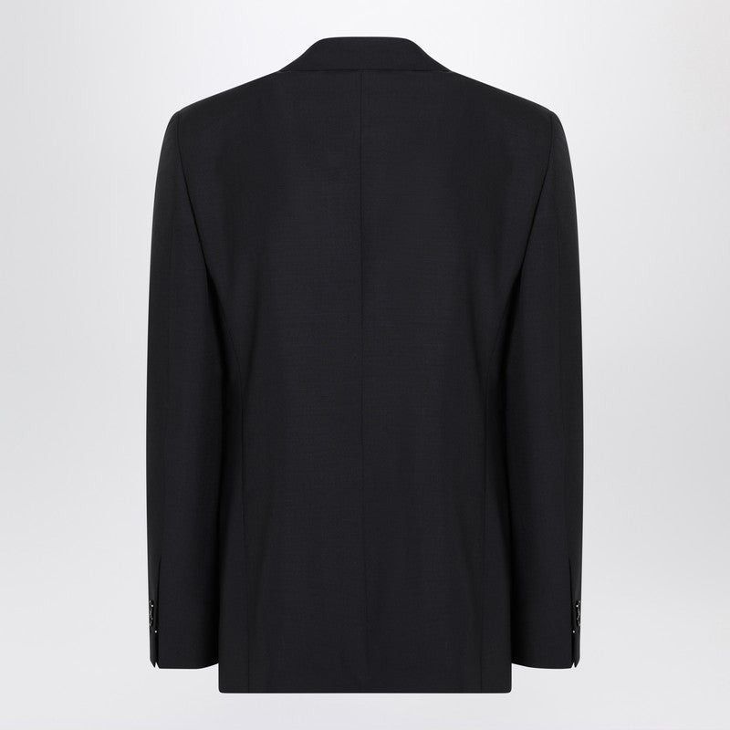 Burberry Navy Blue Wool Blend Jacket Men - 2