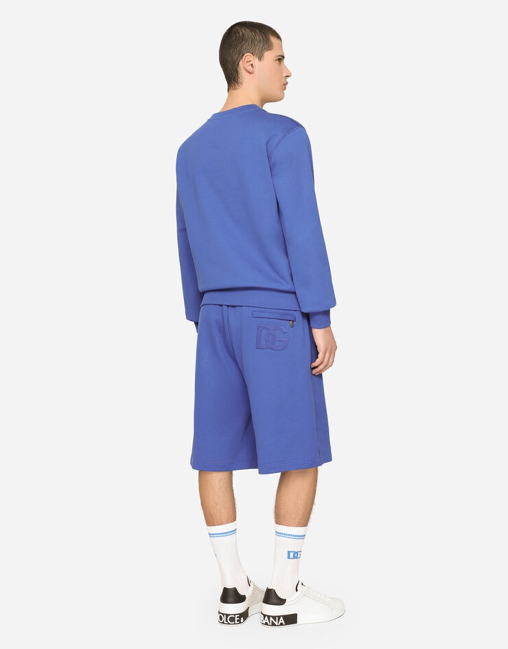 Jersey jogging shorts with DG embroidery - 3