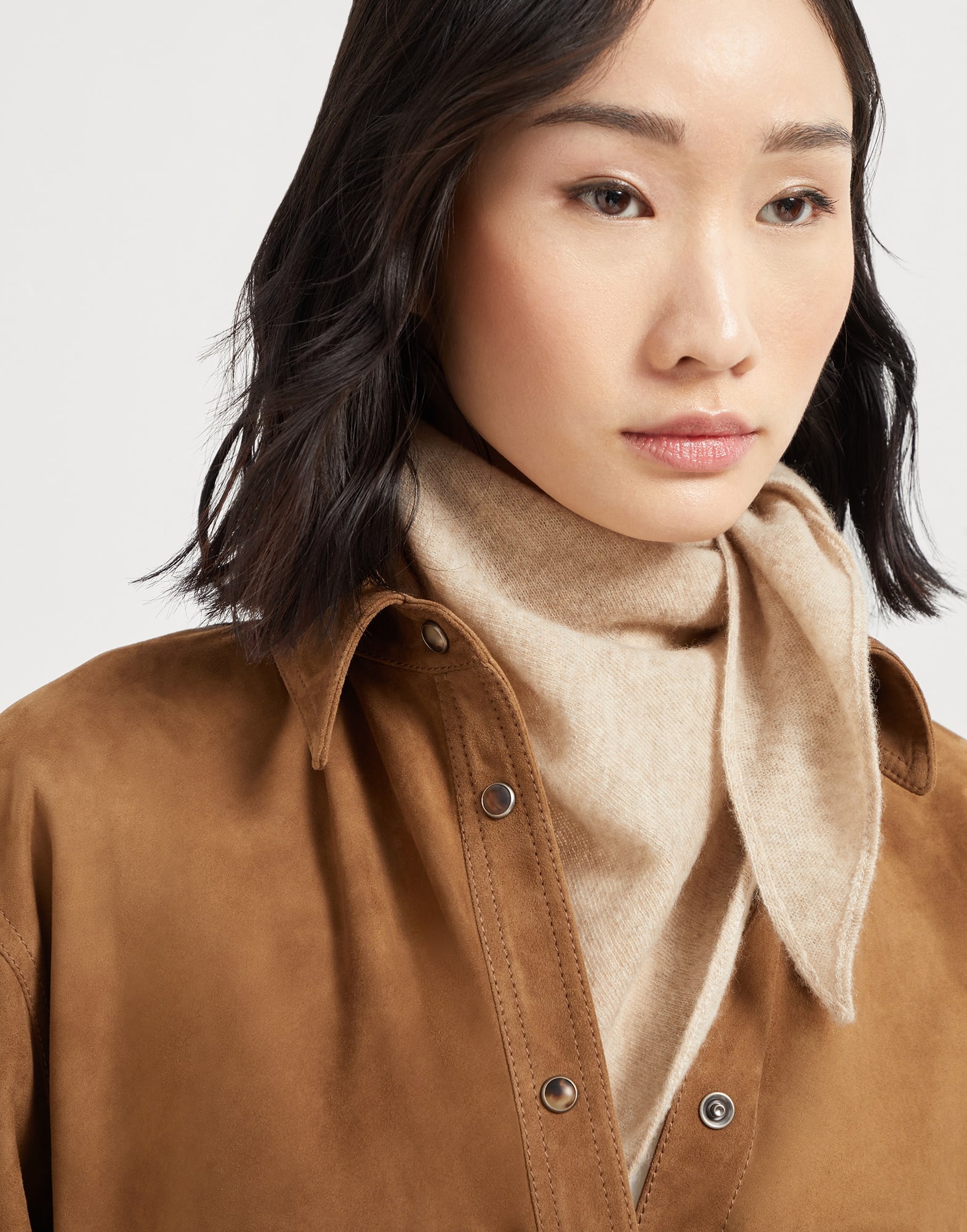 Cashmere foulard with monili - 3