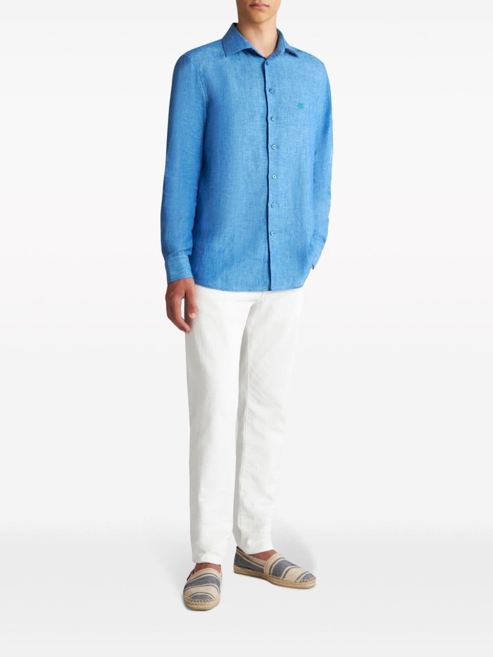 patterned-jacquard straight-leg jeans - 2