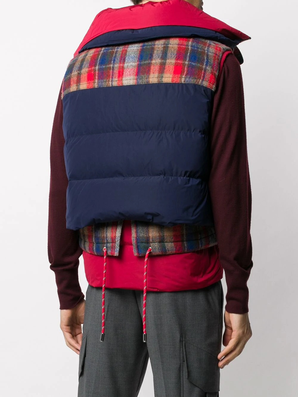 check padded panelled gilet - 4