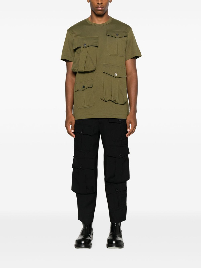 Comme des Garçons Homme Plus pocket-detail round-neck T-shirt outlook