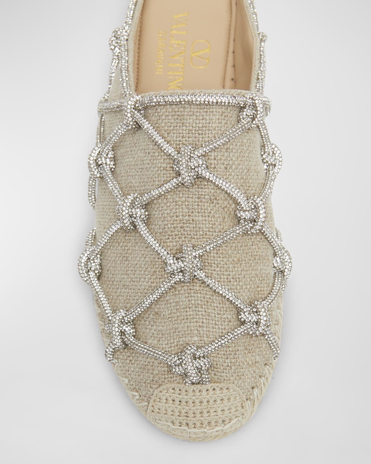 Knot Caged Jute Espadrille Mules - 7