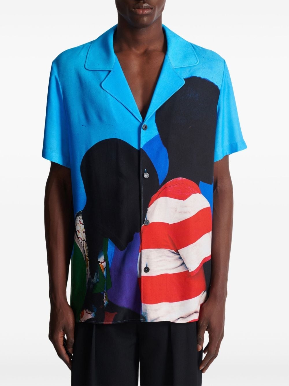 Prince Gyasi-print twill pyjama shirt - 5