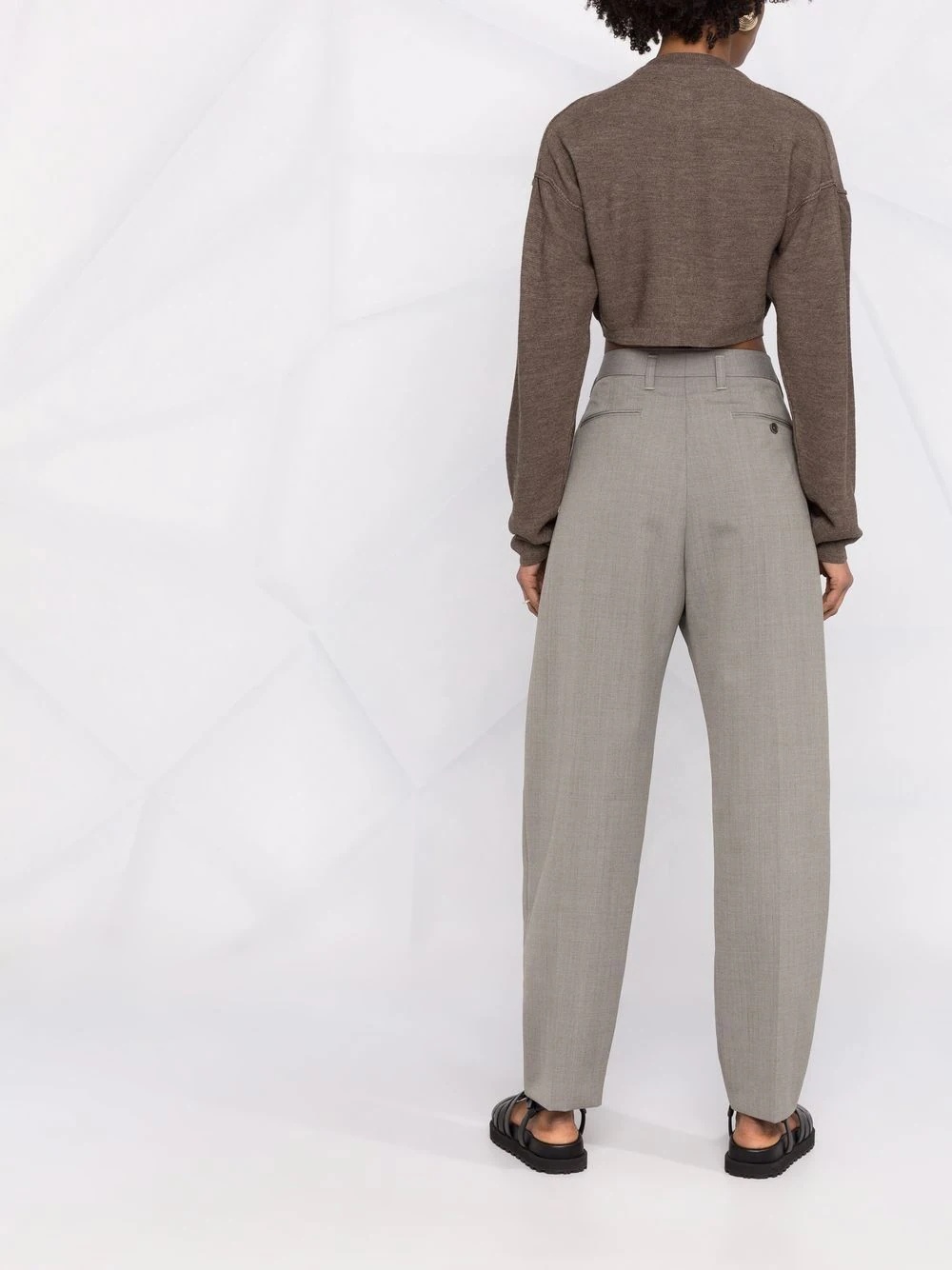 high-rise tailored trousers - 4